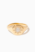 David Yurman Cable Collectibles Compass Mini Pinky Ring in 18kt Yellow Gold