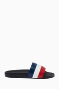 Moncler Basile Tricolour Embossed Slides