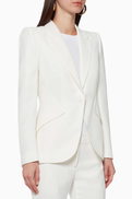 McQueen Leaf Crepe Tailored Jacket