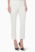 McQueen Cigarette-fit Pants in Leaf Crepe