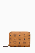 MCM Mini Zip Wallet in Visetos