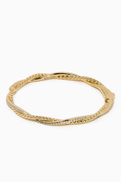 David Yurman Petite Infinity Diamond Bracelet in 18kt Yellow Gold