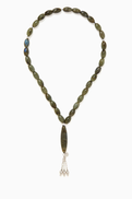 Tateossian Labradorite Worry Bead Bracelet in Sterling Silver