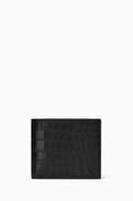 محفظة SAINT LAURENT Tiny Monogram East West مصنوعة من جلد بنقشة جلد التمساح