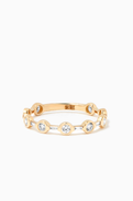 NASS Diamond Station Ring in 14kt Yellow Gold