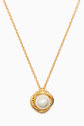 David Yurman Infinity Pearl Pendant Necklace in 18kt Yellow Gold