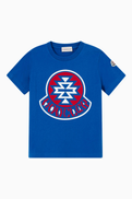 Moncler Pattern Logo Print T-shirt in Cotton