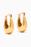 The Jewels Jar Mia Moon Bucket Earrings in 18kt gold-plated Stainless Steel
