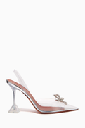 Amina Muaddi Rosie 95 Crystal Slingback Pumps in PVC