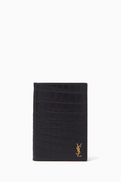SAINT LAURENT Monogram Card Holder in Leather