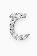 Fergus James Arabic Letter Haa ح Diamond Single Stud Earring in 18kt White Gold