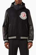 Moncler Durnan Bomber Jacket in Melton Wool