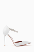 Amina Muaddi Ursina 105 Crystal Pumps in Nappa
