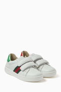 Gucci Web-stripe Sneakers in Leather