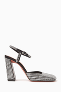 Amina Muaddi Charlotte 95 Crystal-embellished Pumps in Satin