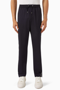 Moncler Striped Track Pants in Virgin Wool Blend