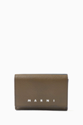 Marni Tri-fold Wallet in Saffiano Leather