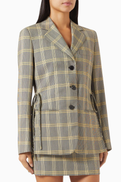 Marni Checked Blazer in Tech Wool