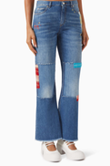 Marni Mohair-patch Bootcut Jeans in Denim