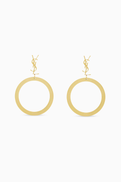 SAINT LAURENT Cassandre Hoop Earrings in Metal