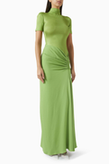 Christopher Esber Fusion Ruched T-shirt Gown