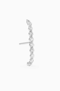 Samra Barq Diamond Single Earring in 18kt White Gold