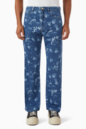 Marni Logo-print Jeans in Cotton-denim