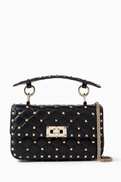 Valentino Garavani Valentino Garavani Small Rockstud Spike Chain Bag in Nappa