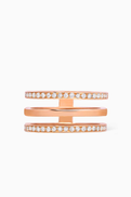Samra Wid Diamond Triple Ring in 18kt Rose Gold