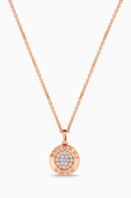 BVLGARI Roma Pendant Necklace in Pav Diamond & 18kt Rose Gold
