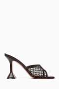 Amina Muaddi Lupita 95 Net Sandals in Leather