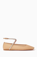 Amina Muaddi Ane Flats in Mesh