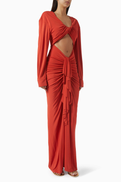 Christopher Esber Vivenda Drape-front Dress in Viscose