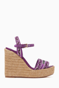 Dolce & Gabbana Majolica Embroidery Wedge 90 Sandals