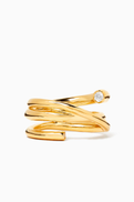 Completedworks Coil Cubic Zirconia Ring in 18kt Gold Vermeil