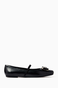 Ferragamo Zina Ballet Flats in Leather