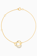 L'azurde Interlocked Diamond Chain Bracelet in 18kt Gold