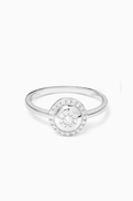 L'azurde Round Diamond Statement Ring in 18kt White Gold