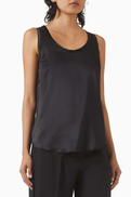 Brunello Cucinelli Reversible Top in Silk-satin