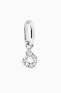 Fergus James Arabic Letter H ه Diamond Charm in 18kt White Gold