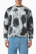 Marni Scribble-Logo Tie Dye Sweatshirt in Cotton