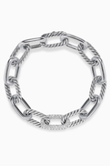 David Yurman DY Madison Diamond Chain Bracelet in Sterling Silver