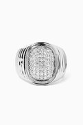 Luv Aj The Pav Oval Bezel Ring in Silver-plated Brass