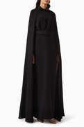 NASS Bead-embellished Cape Gown