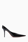 Amina Muaddi Anok 90 Mules in Patent Leather