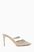 NASS Autumn 90 Crystal-embellished Mules in Satin