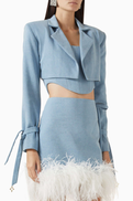 Onori Cropped Blazer in Denim