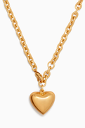 Roxanne Assoulin The Mini Puffy Heart Necklace in Gold-tone Brass