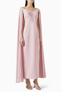 NASS Bow Cape Maxi Dress