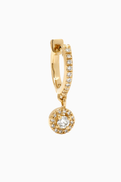 NASS Diamond Huggie Single Earring in 14kt Yellow Gold
